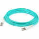 AddOn 10m LC Male to LC Male Aqua Duplex OM4 Armored OFNP (Plenum-rated) Cable - 32.80 ft Fiber Optic Network Cable for Network Device - First End: 2 x LC Male Network - Second End: 2 x LC Male Network - 10 Gbit/s - Patch Cable - Armored, OFNP - 50/125 &a