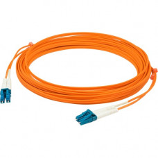 AddOn Fiber Optic Duplex Patch Network Cable - 3.28 ft Fiber Optic Network Cable for Network Device, Transceiver - First End: 2 x LC Male Network - Second End: 2 x LC Male Network - 100 Gbit/s - Patch Cable - OFNR, Riser - 50 &micro;m - Orange - 1 - T