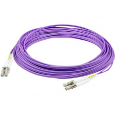 AddOn Fiber Optic Duplex Patch Network Cable - 9.84 ft Fiber Optic Network Cable for Network Device, Transceiver - First End: 2 x LC Male Network - Second End: 2 x LC Male Network - 100 Gbit/s - Patch Cable - OFNR, Riser - Erika Violet - 1 ADD-LC-LC-3M5OM