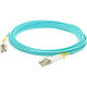 AddOn 50m LC (Male) to LC (Male) Aqua OM4 Duplex Fiber OFNR (Riser-Rated) Patch Cable - 100% compatible and guaranteed to work in OM4 and OM3 applications - TAA Compliance ADD-LC-LC-50M5OM4