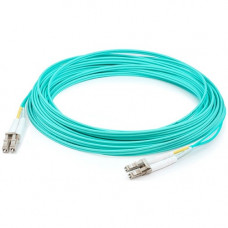 AddOn 98m LC (Male) to LC (Male) Straight Aqua OM4 Duplex Plenum Fiber Patch Cable - 321.52 ft Fiber Optic Network Cable for Network Device - First End: 2 x LC Male Network - Second End: 2 x LC Male Network - 10 Gbit/s - Patch Cable - Plenum - 50/125 &