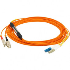 AddOn Fiber Optic Duplex Patch Network Cable - 29.53 ft Fiber Optic Network Cable for Network Device, Transceiver - First End: 2 x SC/PC Male Network - Second End: 2 x LC/PC Male Network - Patch Cable - OFNR, Riser - 50/125 &micro;m, 9/125 &micro;