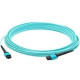 AddOn 10m MPO (Male) to MPO (Male) 12-strand Aqua OM3 Straight Fiber OFNR (Riser-Rated) Patch Cable - 100% compatible and guaranteed to work - TAA Compliance ADD-MPOMPO-10M5OM3SM