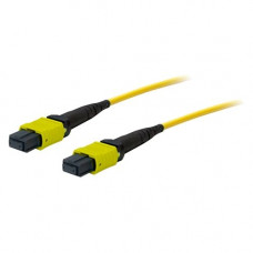 AddOn 10m MPO (Female) to MPO (Female) 12-strand Yellow OS1 Straight Fiber OFNR (Riser-Rated) Patch Cable - 100% compatible and guaranteed to work - TAA Compliance ADD-MPOMPO-10M9SMS