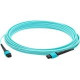 AddOn 20m MPO (Male) to MPO (Male) 12-strand Aqua OM3 Straight Fiber OFNR (Riser-Rated) Patch Cable - 100% compatible and guaranteed to work - TAA Compliance ADD-MPOMPO-20M5OM3SM