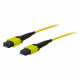AddOn 25m MPO (Male) to MPO (Male) 12-strand Yellow OS1 Straight Fiber OFNR (Riser-Rated) Patch Cable - 100% compatible and guaranteed to work - TAA Compliance ADD-MPOMPO-25M9SMS-M