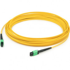 AddOn 30m MPO (Female) to MPO (Female) 12-strand Yellow OS1 Crossover Fiber OFNR (Riser-Rated) Patch Cable - 100% compatible and guaranteed to work ADD-MPOMPO-30M9SM