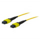 AddOn 25m MPO (Male) to MPO (Male) 12-strand Yellow OS1 Crossover Fiber OFNR (Riser-Rated) Patch Cable - 100% compatible and guaranteed to work - TAA Compliance ADD-MPOMPO-25M9SM-M