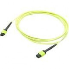 AddOn 40m MPO (Female) to MPO (Female) 12-strand Yellow OS1 Crossover Fiber OFNR (Riser-Rated) Patch Cable - 100% compatible and guaranteed to work ADD-MPOMPO-40M9SM