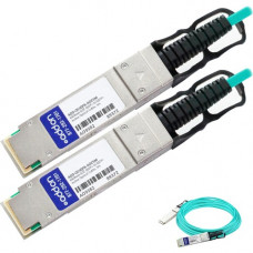 AddOn Fiber Optic Network Cable - 16.40 ft Fiber Optic Network Cable for Network Device, Transceiver - First End: 1 x QSFP+ Male Network - Second End: 1 x QSFP+ Male Network - 40 Gbit/s - Black - 1 - TAA Compliant - TAA Compliance ADD-QCIQPA-AOC5M