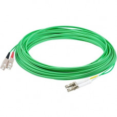 AddOn Fiber Optic Duplex Patch Network Cable - 32.81 ft Fiber Optic Network Cable for Network Device, Transceiver - First End: 2 x LC/PC Male Network - Second End: 2 x SC/PC Male Network - 100 Gbit/s - Patch Cable - OFNR, LSZH, Riser - 50/125 &micro;m