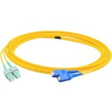 AddOn 15m LC (Male) to SC (Male) Yellow OS1 Duplex Fiber OFNR (Riser-Rated) Patch Cable - 100% compatible and guaranteed to work - TAA Compliance ADD-SC-LC-15M9SMF