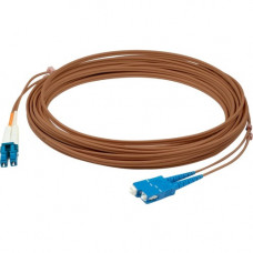 AddOn 1m SC (Male) to LC (Male) Brown OM1 Duplex PVC Fiber Patch Cable - 3.28 ft Fiber Optic Network Cable for Patch Panel, Hub, Switch, Media Converter, Router, Transceiver, Network Device - First End: 2 x LC Male Network - Second End: 2 x SC Male Networ