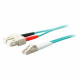 AddOn 20m LC (Male) to SC (Male) Aqua OM4 Duplex Fiber OFNR (Riser-Rated) Patch Cable - 100% compatible and guaranteed to work in OM4 and OM3 applications ADD-SC-LC-20M5OM4