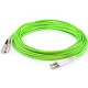 AddOn Fiber Optic Duplex Network Cable - 82.02 ft Fiber Optic Network Cable for Network Device - First End: 2 x LC Male Network - Second End: 2 x SC Male Network - Patch Cable - Lime Green - 1 Pack ADD-SC-LC-25M5OM5