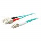 AddOn 6m LC (Male) to SC (Male) Aqua OM3 Duplex Fiber OFNR (Riser-Rated) Patch Cable - 100% compatible and guaranteed to work - RoHS, TAA Compliance ADD-SC-LC-6M5OM3