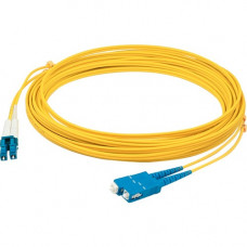 AddOn 2m LC (Male) to SC (Male) Yellow OS1 Duplex Fiber TAA Compliant OFNR (Riser-Rated) Patch Cable - 100% compatible and guaranteed to work - TAA Compliance ADD-SC-LC-2M9SMF-TAA