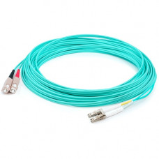AddOn Fiber Optic Duplex Patch Network Cable - 285.36 ft Fiber Optic Network Cable for Network Device - First End: 2 x LC Male Network - Second End: 2 x SC Male Network - Patch Cable - OFNR - 50/125 &micro;m - Aqua - 1 Pack ADD-SC-LC-87M5OM4