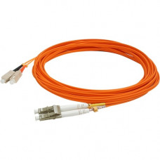 AddOn Fiber Optic Duplex Network Cable - 23 ft Fiber Optic Network Cable for Patch Panel, Hub, Switch, Media Converter, Router, Network Device - First End: 2 x LC Male Network - Second End: 2 x SC Male Network - 128 MB/s - Patch Cable - 50/125 &micro;