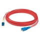 AddOn 15m SC (Male) to LC (Male) Red OM1 TAA Compliant Duplex LSZH Fiber Patch Cable - 49.20 ft Fiber Optic Network Cable for Patch Panel, Hub, Switch, Media Converter, Router, Transceiver, Network Device - First End: 2 x LC Male Network - Second End: 2 x