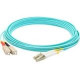 AddOn 50m LC (Male) to SC (Male) Aqua OM3 Duplex Fiber OFNR (Riser-Rated) Patch Cable - 100% compatible and guaranteed to work ADD-SC-LC-50M5OM3