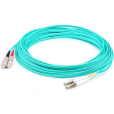 AddOn Fiber Optic Duplex Patch Network Cable - 180.40 ft Fiber Optic Network Cable for Network Device - First End: 2 x LC Male Network - Second End: 2 x SC Male Network - Patch Cable - OFNR - 50/125 &micro;m - Aqua - 1 Pack ADD-SC-LC-55M5OM4