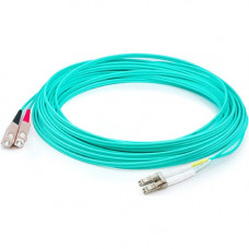 AddOn Fiber Optic Duplex Patch Network Cable - 114.83 ft Fiber Optic Network Cable for Network Device - First End: 2 x LC Male Network - Second End: 2 x SC Male Network - 10 Gbit/s - Patch Cable - OFNR - 50/125 &micro;m - Aqua - 1 ADD-SC-LC-35M5OM4