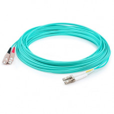 AddOn 67m LC (Male) to SC (Male) Straight Aqua OM4 Duplex Plenum Fiber Patch Cable - 219.82 ft Fiber Optic Network Cable for Network Device - First End: 2 x LC Male Network - Second End: 2 x SC Male Network - 10 Gbit/s - Patch Cable - Plenum - 50/125 &