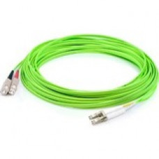 AddOn Fiber Optic Duplex Network Cable - 26.25 ft Fiber Optic Network Cable for Network Device - First End: 2 x LC Male Network - Second End: 2 x SC Male Network - Patch Cable - Lime Green - 1 Pack ADD-SC-LC-8M5OM5