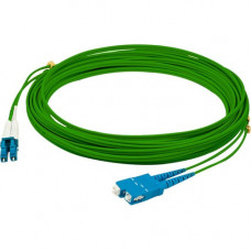 AddOn 8m LC (Male) to SC (Male) Green OS2 Duplex Fiber OFNR (Riser-Rated) Patch Cable - 26.25 ft Fiber Optic Network Cable for Transceiver, Network Device - First End: 2 x LC Male Network - Second End: 2 x SC Male Network - Patch Cable - OFNR - 9/125 &