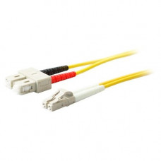 AddOn 8m LC (Male) to SC (Male) Yellow OS1 Duplex Fiber OFNR (Riser-Rated) Patch Cable - 100% compatible and guaranteed to work - TAA Compliance ADD-SC-LC-8M9SMF