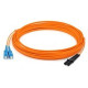 AddOn Fiber Optic Duplex Patch Network Cable - 23 ft Fiber Optic Network Cable for Transceiver, Network Device - First End: 2 x SC Male Network - Second End: 1 x MT-RJ Male Network - Patch Cable - OFNR - 50/125 &micro;m - Orange - 1 Pack ADD-SC-MTRJFK