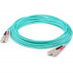 AddOn 15m SC (Male) to SC (Male) Aqua OM3 Duplex Fiber OFNR (Riser-Rated) Patch Cable - 100% compatible and guaranteed to work ADD-SC-SC-15M5OM3