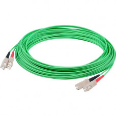 AddOn 1m SC (Male) to SC (Male) Green OS2 Duplex Fiber OFNR (Riser-Rated) Patch Cable - 3.28 ft Fiber Optic Network Cable for Network Device, Transceiver - First End: 2 x SC/UPC Male Network - Second End: 2 x SC/UPC Male Network - Patch Cable - Riser, OFN