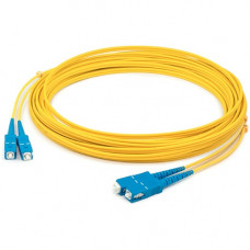 AddOn Fiber Optic Duplex Patch Network Cable - 186.96 ft Fiber Optic Network Cable for Network Device - First End: 2 x SC Male Network - Second End: 2 x SC Male Network - Patch Cable - OFNR - 9/125 &micro;m - Yellow - 1 Pack ADD-SC-SC-57M9SMF