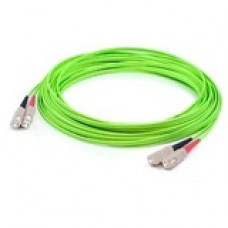 AddOn Fiber Optic Duplex Patch Network Cable - 49.20 ft Fiber Optic Network Cable for Network Device - First End: 2 x SC Male Network - Second End: 2 x SC Male Network - Patch Cable - OFNR - 50 &micro;m - Lime Green - 1 Pack ADD-SC-SC-15M5OM5