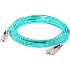 AddOn Fiber Optic Duplex Patch Network Cable - 101.71 ft Fiber Optic Network Cable for Network Device - First End: 2 x SC Male Network - Second End: 2 x SC Male Network - 10 Gbit/s - Patch Cable - OFNR - 50/125 &micro;m - Aqua - 1 ADD-SC-SC-31M5OM4