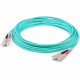 AddOn Fiber Optic Duplex Patch Network Cable - 114.83 ft Fiber Optic Network Cable for Network Device - First End: 2 x SC Male Network - Second End: 2 x SC Male Network - 10 Gbit/s - Patch Cable - OFNR - 50/125 &micro;m - Aqua - 1 ADD-SC-SC-35M5OM4