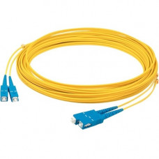 AddOn 37m SC (Male) to SC (Male) Straight Yellow OS2 Duplex Plenum Fiber Patch Cable - 121.39 ft Fiber Optic Network Cable for Network Device - First End: 2 x SC/UPC Male Network - Second End: 2 x SC/UPC Male Network - Patch Cable - Plenum - 9/125 &mi