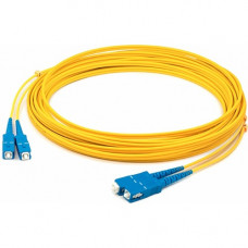AddOn 50m SC (Male) to SC (Male) Yellow OS1 Duplex Fiber OFNR (Riser-Rated) Patch Cable - 100% compatible and guaranteed to work - TAA Compliance ADD-SC-SC-50M9SMF