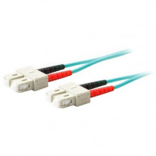 AddOn 7m SC (Male) to SC (Male) Aqua OM4 Duplex Fiber OFNR (Riser-Rated) Patch Cable - 100% compatible and guaranteed to work in OM4 and OM3 applications - RoHS, TAA Compliance ADD-SC-SC-7M5OM4