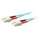 AddOn 7m SC (Male) to SC (Male) Aqua OM4 Duplex Fiber OFNR (Riser-Rated) Patch Cable - 100% compatible and guaranteed to work in OM4 and OM3 applications - RoHS, TAA Compliance ADD-SC-SC-7M5OM4