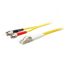 AddOn 10m LC (Male) to ST (Male) Yellow OS1 Duplex Fiber OFNR (Riser-Rated) Patch Cable - 100% compatible and guaranteed to work - TAA Compliance ADD-ST-LC-10M9SMF