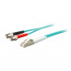 AddOn 30m LC (Male) to ST (Male) Aqua OM4 Duplex Fiber OFNR (Riser-Rated) Patch Cable - 100% compatible and guaranteed to work in OM4 and OM3 applications - RoHS, TAA Compliance ADD-ST-LC-30M5OM4