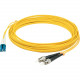 AddOn 1m LC (Male) to ST (Male) Yellow OM4 Duplex Fiber OFNR (Riser-Rated) Patch Cable - 3.28 ft Fiber Optic Network Cable for Network Device, Transceiver - First End: 2 x LC/PC Male Network - Second End: 2 x ST/PC Male Network - 100 Gbit/s - Patch Cable 