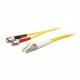 AddOn 1m LC (Male) to ST (Male) Yellow OS1 Duplex Fiber OFNR (Riser-Rated) Patch Cable - 100% compatible and guaranteed to work - TAA Compliance ADD-ST-LC-1M9SMF
