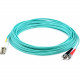 AddOn 2m LC (Male) to ST (Male) Aqua OM3 Duplex Fiber OFNR (Riser-Rated) Patch Cable - 100% compatible and guaranteed to work - TAA Compliance ADD-ST-LC-2M5OM3