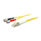 AddOn 2m LC (Male) to ST (Male) Yellow OS1 Duplex Fiber OFNR (Riser-Rated) Patch Cable - 100% compatible and guaranteed to work - TAA Compliance ADD-ST-LC-2M9SMF