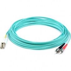 AddOn Fiber Optic Duplex Patch Network Cable - 108.26 ft Fiber Optic Network Cable for Network Device - First End: 2 x LC Male Network - Second End: 2 x ST Male Network - Patch Cable - OFNR - 50/125 &micro;m - Aqua - 1 Pack ADD-ST-LC-33M5OM4