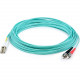 AddOn 3m LC (Male) to ST (Male) Aqua OM3 Duplex Fiber OFNR (Riser-Rated) Patch Cable - 100% compatible and guaranteed to work - TAA Compliance ADD-ST-LC-3M5OM3